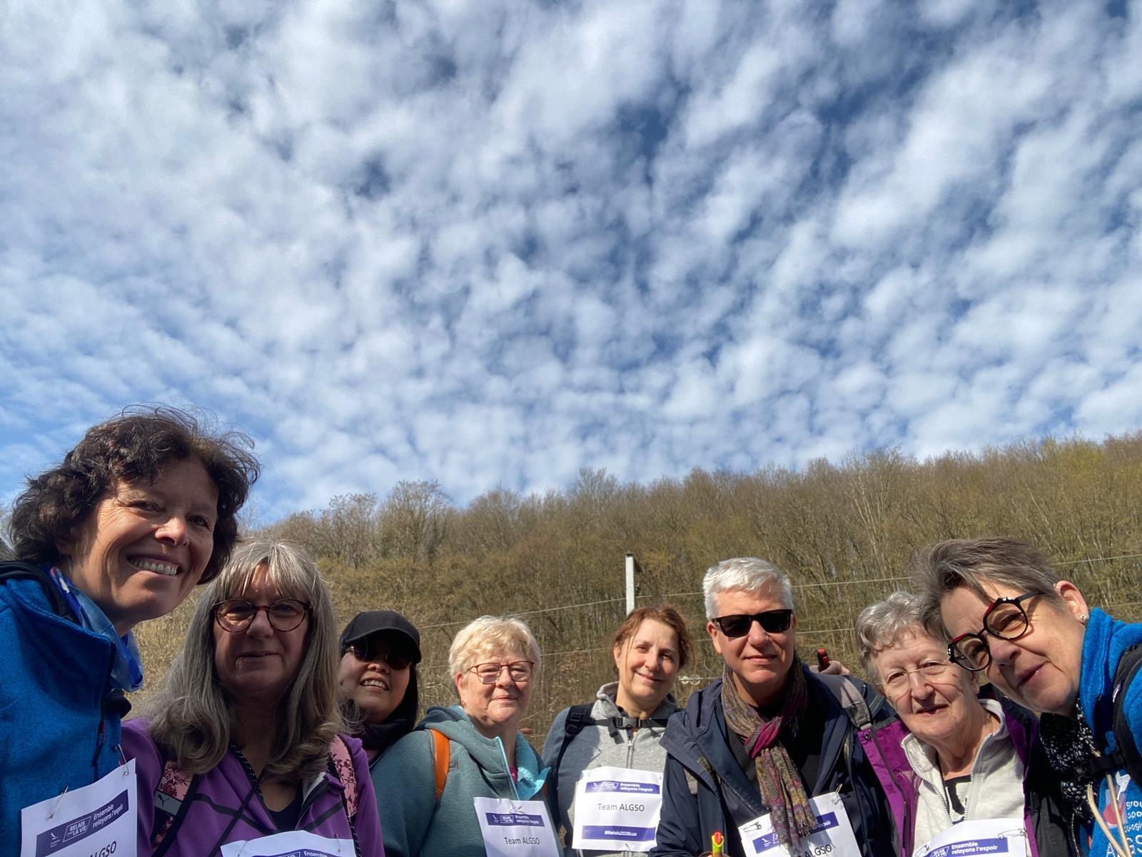 ALGSO members participating in the Relais pour la Vie 2026 Luxembourg as a connected team.