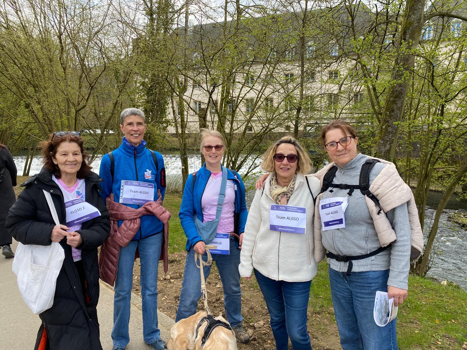 ALGSO members participating in the Relais pour la Vie 2026 Luxembourg as a connected team.