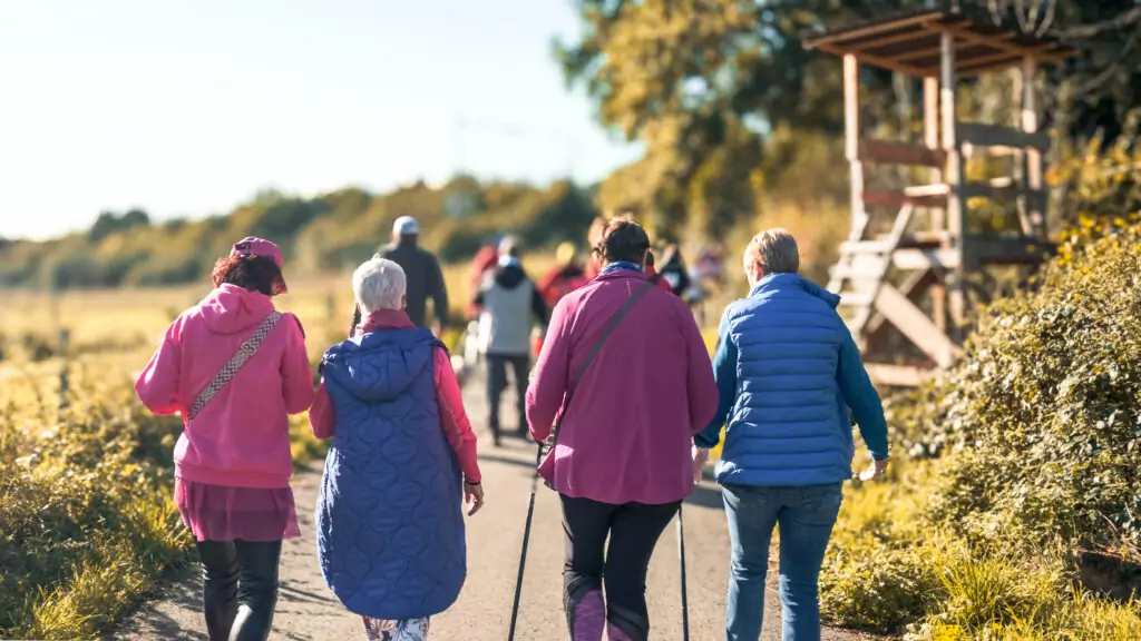 Some ALGSO members walking during an event.