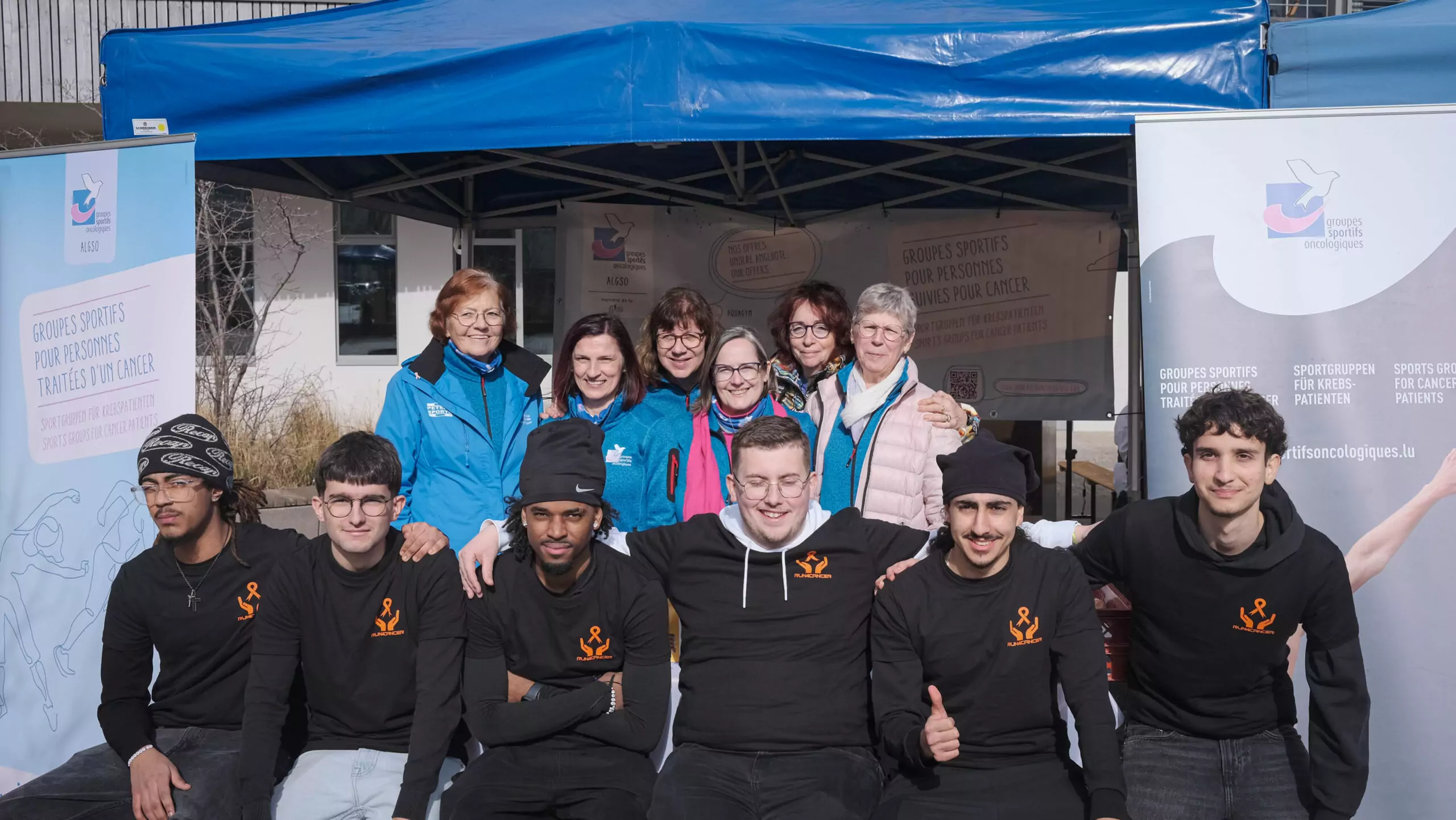The students who organised Run4Cancer 2024 posing with some ALGSO members The students who organised Run4Cancer 2024 posing with some ALGSO members