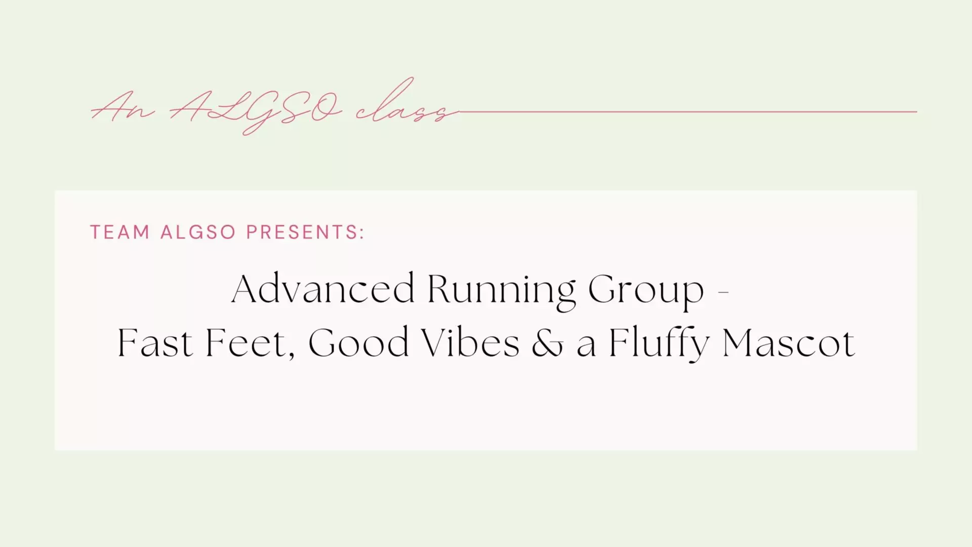 Advanced Running Group at Campus Geesseknäppchen with ALGSO