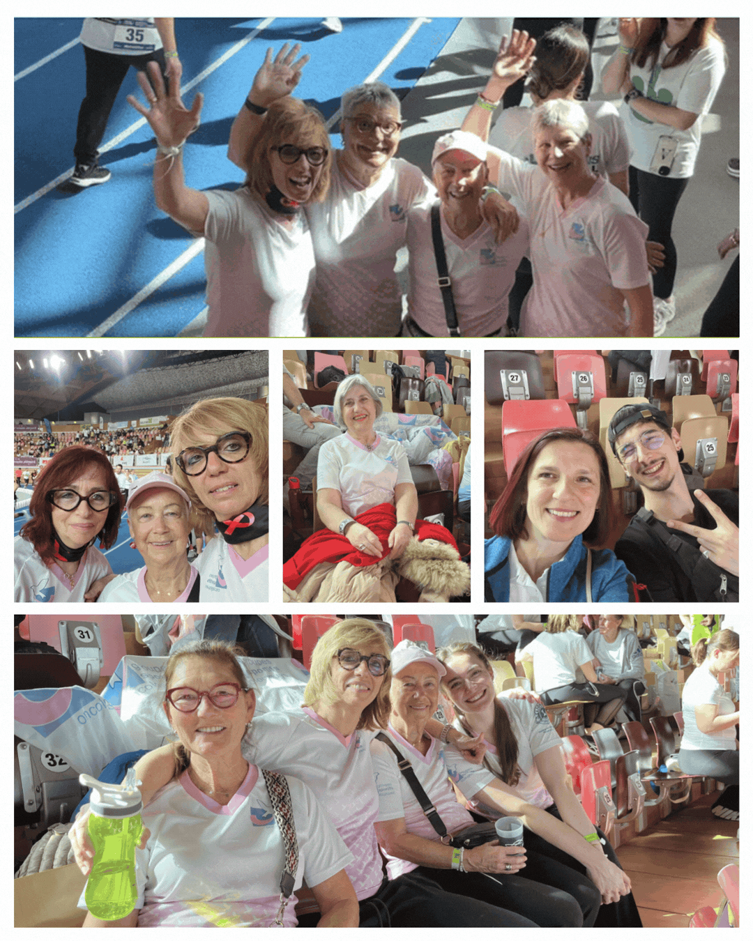 Photo collage of the snapshots taken by our ALGSO family at last year's Relais pour la Vie.