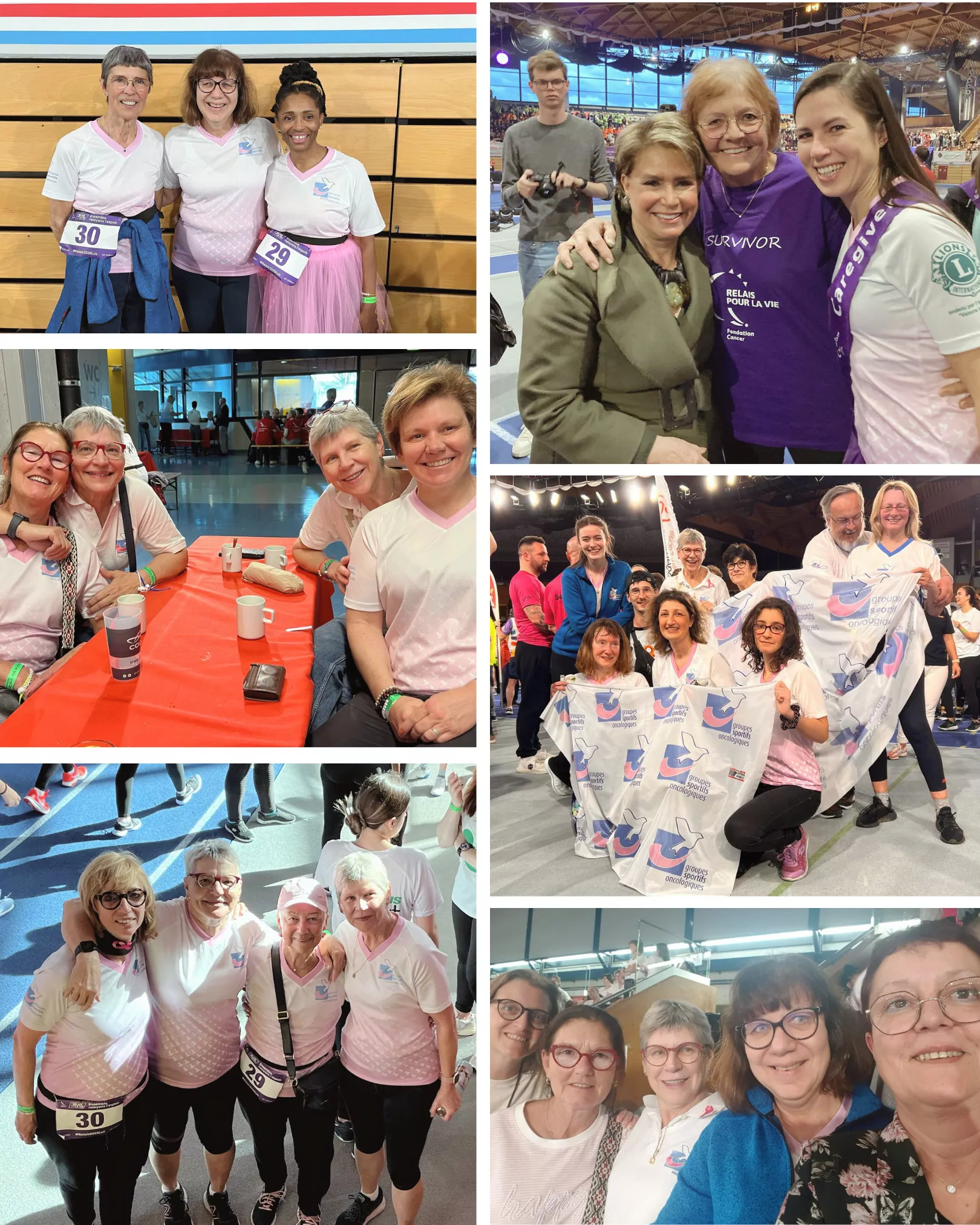 Photo collage of the snapshots taken by our ALGSO family at last year's Relais pour la Vie.