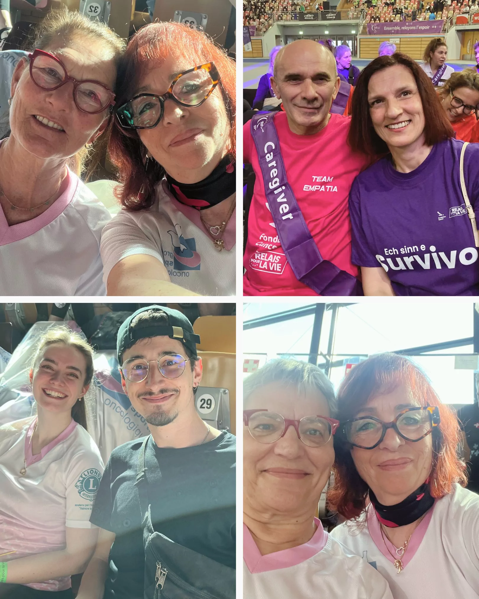 Photo collage of the snapshots taken by our ALGSO family at last year's Relais pour la Vie.
